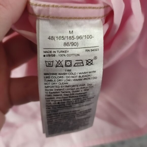 Banana Republic Mens Button Up Shirt M Pink Standard Fit Office Career Classic - Picture 10 of 11